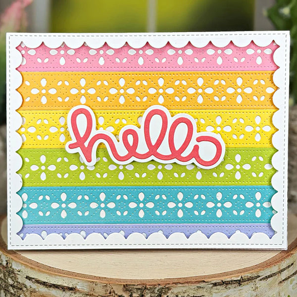 Lawn Fawn Dies Folksy Petal Border