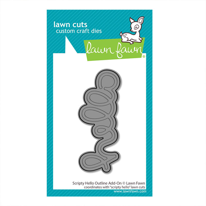 Lawn Fawn Dies Scripty Hello Outline Add-On