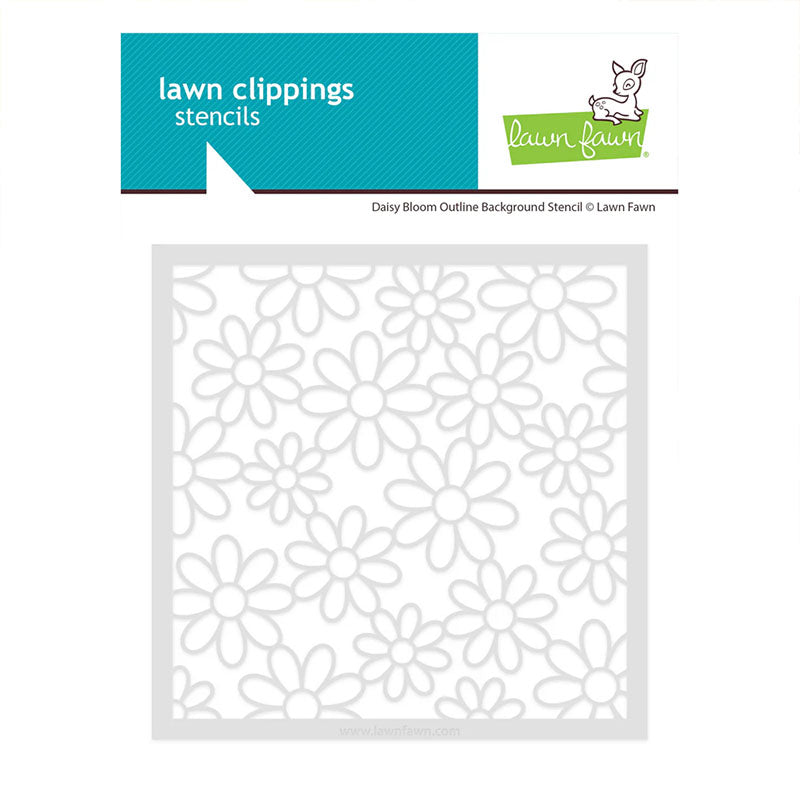 Lawn Fawn Stencil Daisy Bloom Outline Background