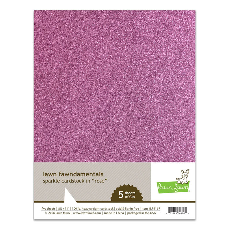 Lawn Fawn Cardstock 8.5x11 Rose