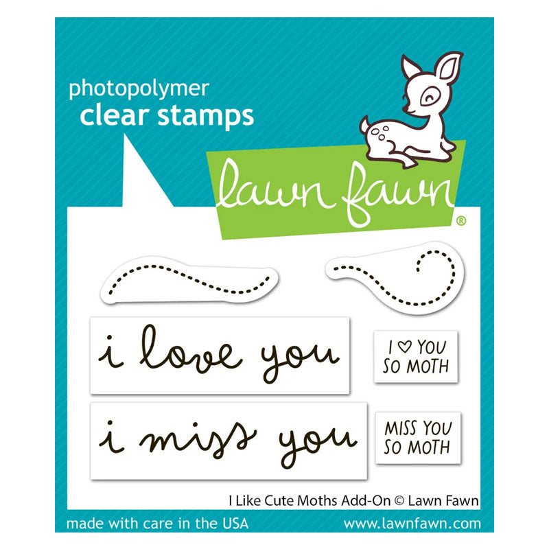 Lawn Fawn Clear Stamps I Like Cute Moths Add-On