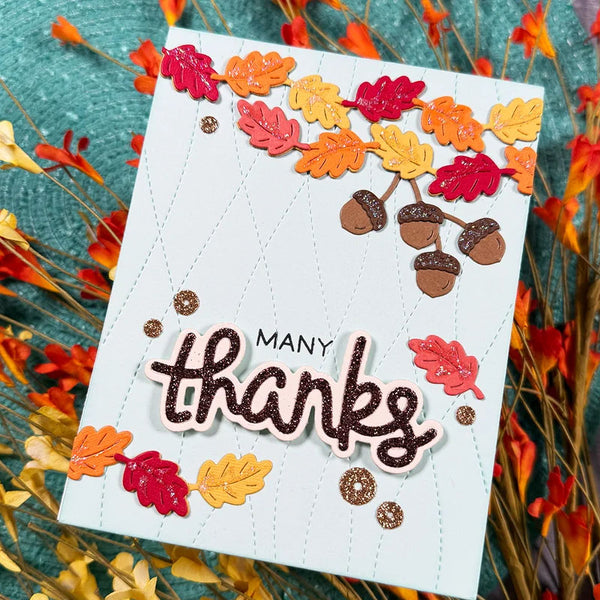 Lawn Fawn Dies Leaf And Acorn Border