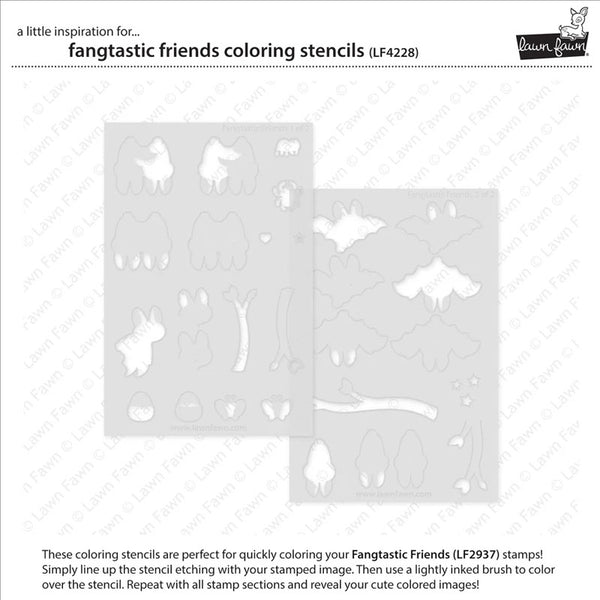 Lawn Fawn Stencil Fangtastic Friends