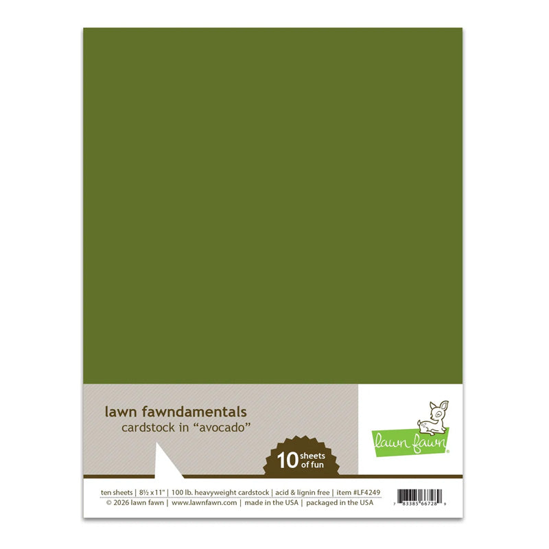 Lawn Fawn Cardstock 8.5x11 Avocado