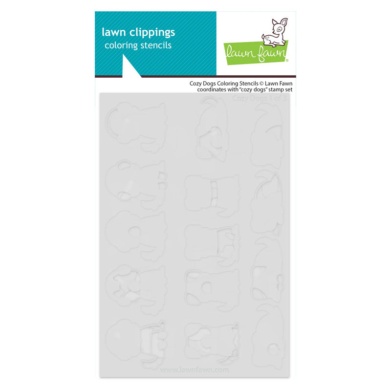 Lawn Fawn Stencil Cozy Dogs
