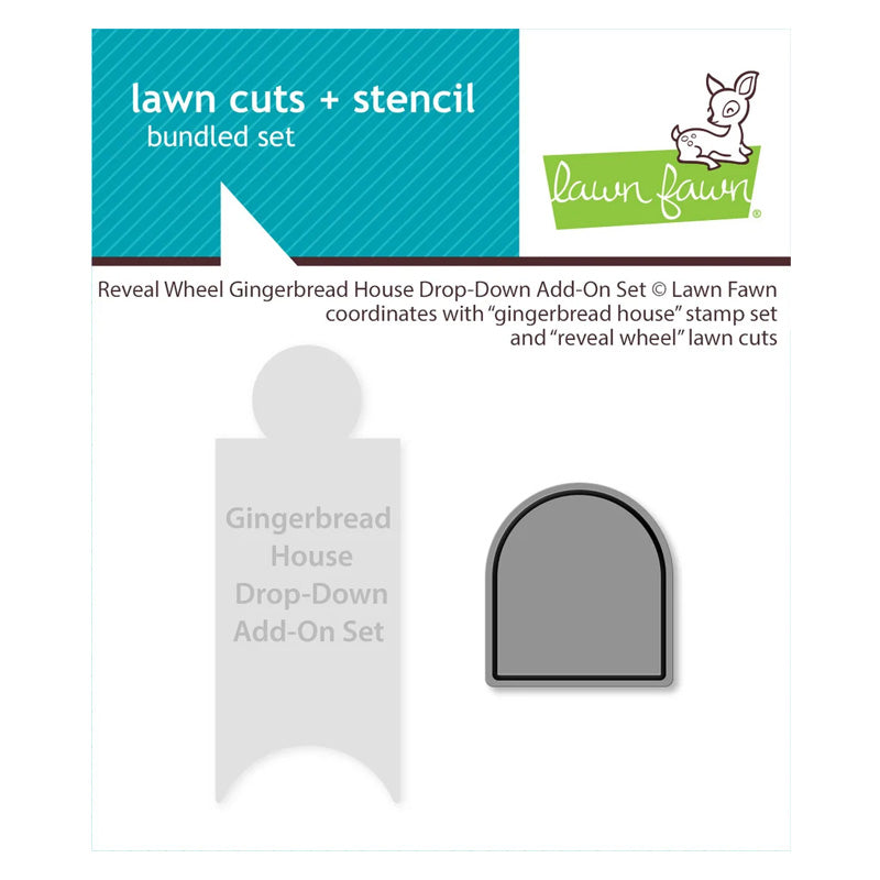 Lawn Fawn Dies Reveal Wheel Gingerbread House Drop-Down Add-On