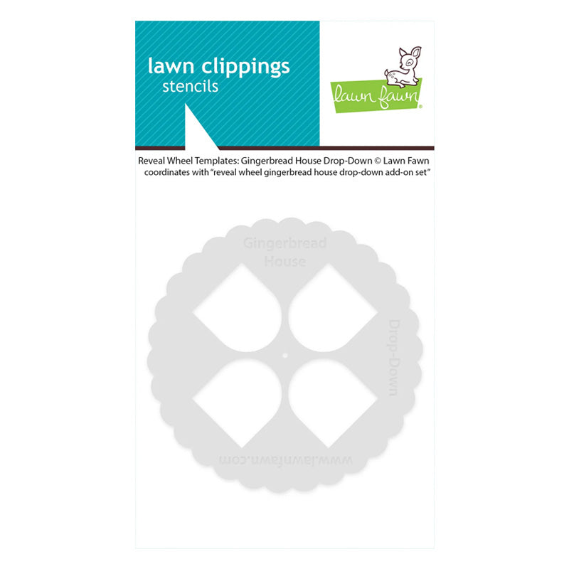 Lawn Fawn Stencil Reveal Wheel Templates: Gingerbread House Drop-Down