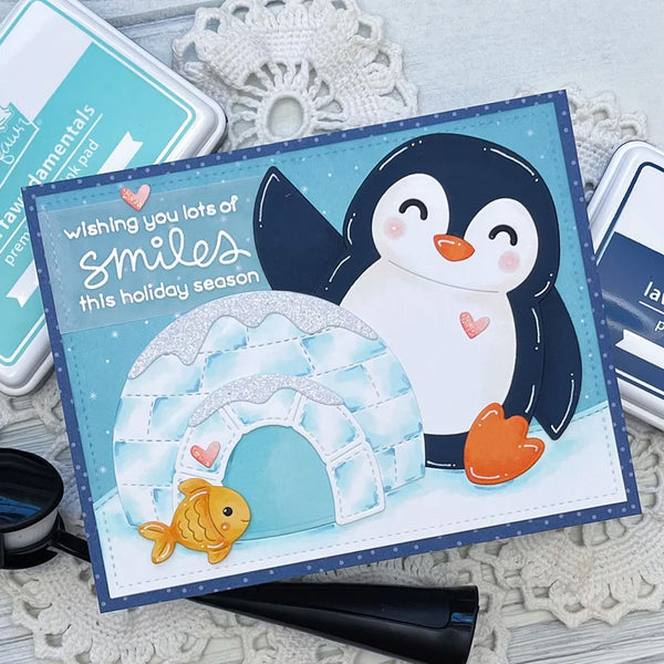 Lawn Fawn Dies Big Hugs Penguin