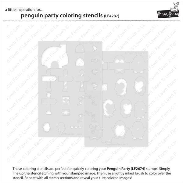 Lawn Fawn Stencil Penguin Party