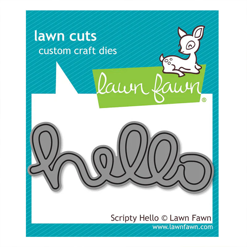 Lawn Fawn Dies Scripty Hello