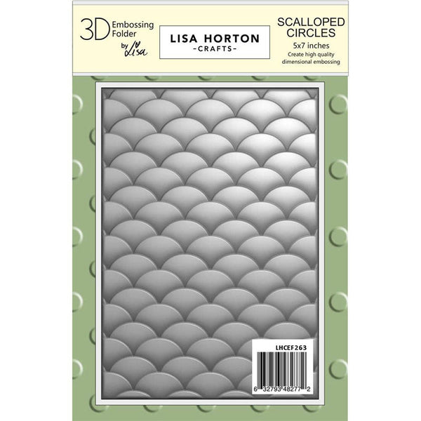 Lisa Horton Embossing Folder Scalloped Circles