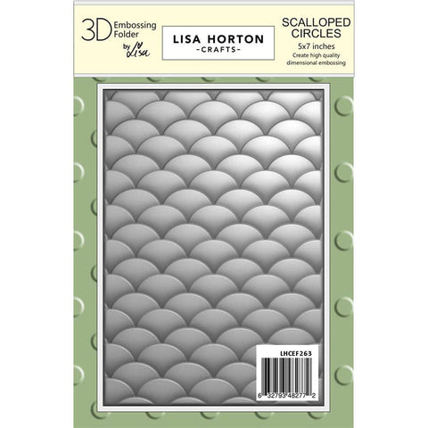 Lisa Horton Embossing Folder Scalloped Circles