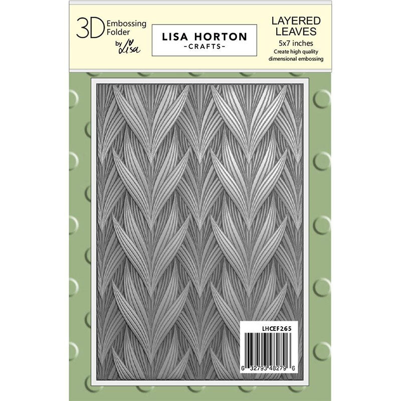 Lisa Horton Embossing Folder Layered Leaves