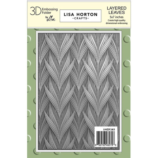 Lisa Horton Embossing Folder Layered Leaves