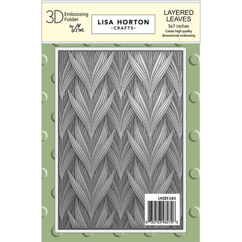 Lisa Horton Embossing Folder Layered Leaves