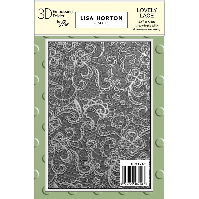 Lisa Horton Embossing Folder Lovely Lace