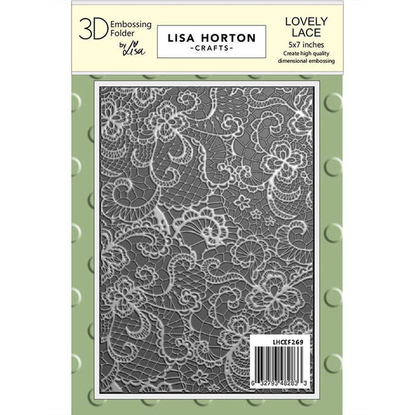 Lisa Horton Embossing Folder Lovely Lace