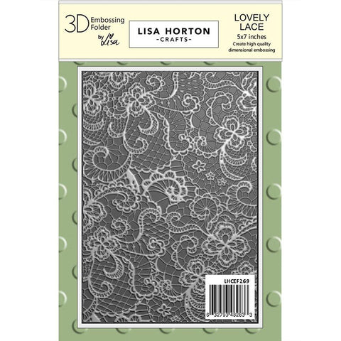 Lisa Horton Embossing Folder Lovely Lace