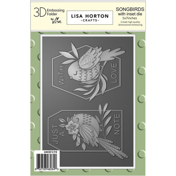 Lisa Horton Embossing Folder Songbirds