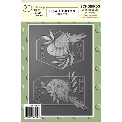 Lisa Horton Embossing Folder Songbirds
