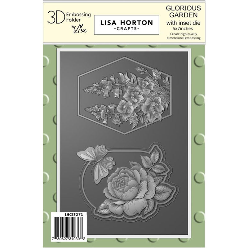 Lisa Horton Embossing Folder Glorious Garden