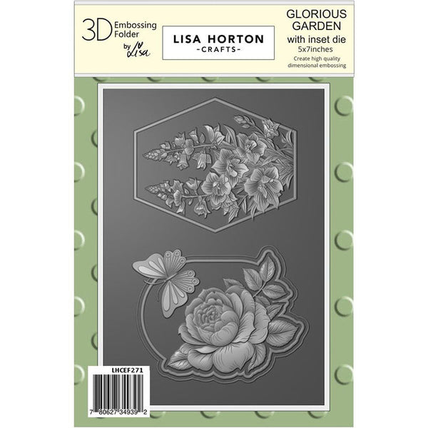 Lisa Horton Embossing Folder Glorious Garden