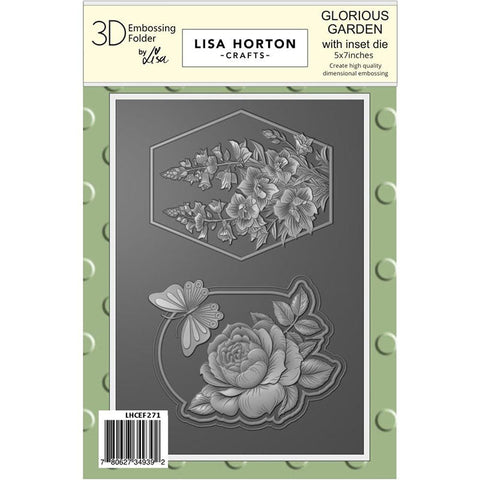 Lisa Horton Embossing Folder Glorious Garden