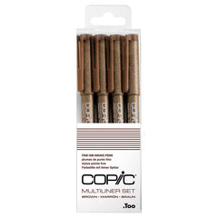 COPIC Multiliner Pen 4pc Brown
