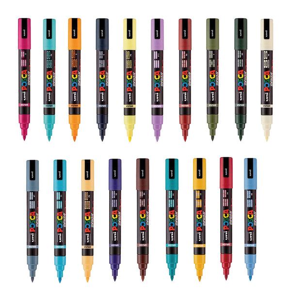 POSCA Marker PC-5BR 19pc New Colors Assorted