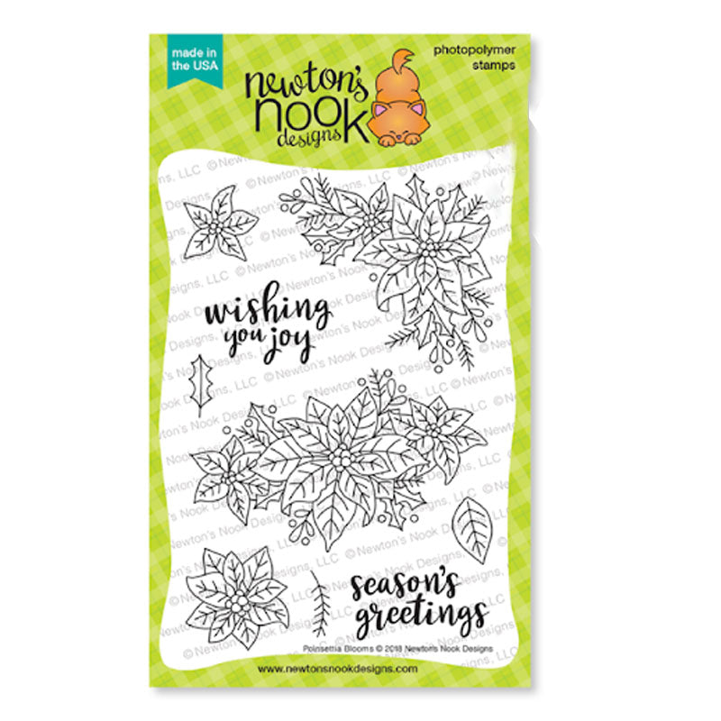 Newton's Nook Designs Clear Stamps Poinsettia Blooms