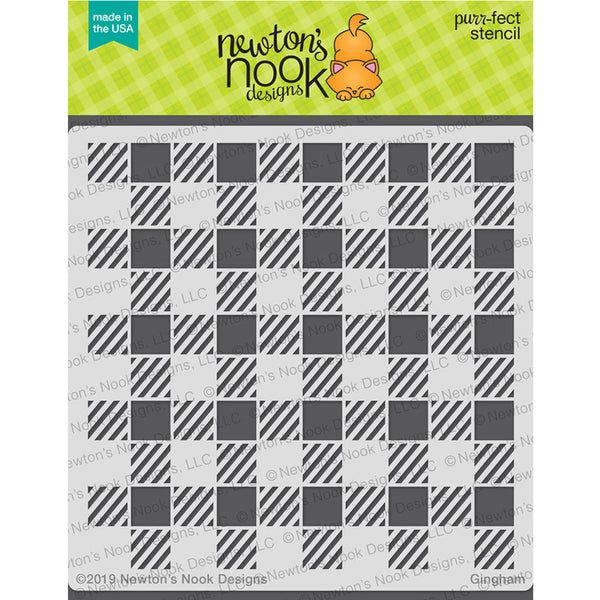 Newton's Nook Designs Stencil Gingham