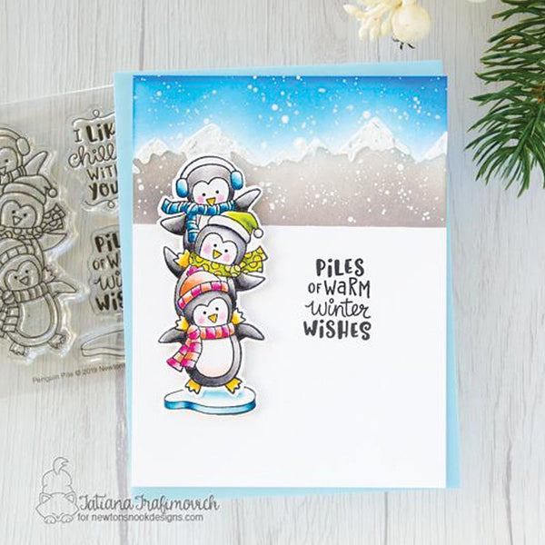 Newton’s Nook Designs Clear Stamps Penguin Pile