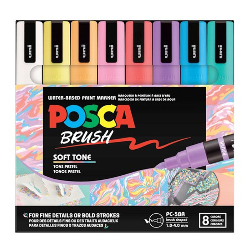POSCA Marker PC-5BR 8pc Soft Colors