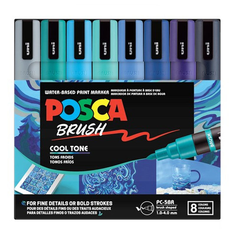 POSCA Marker PC-5BR 8pc Cool Tone