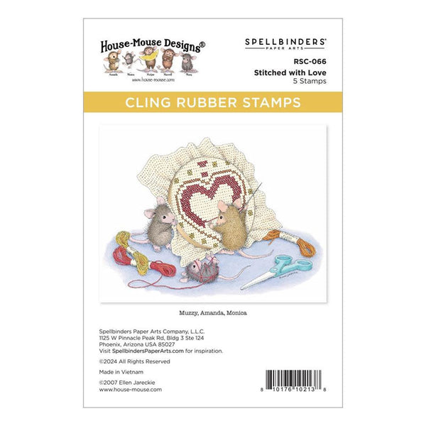 Spellbinders Cling Stamp Stiched With Love