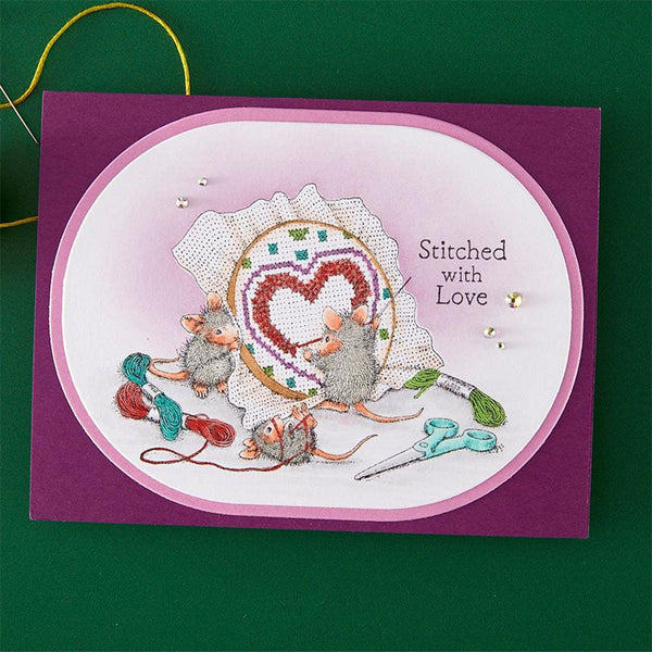 Spellbinders Cling Stamp Stiched With Love