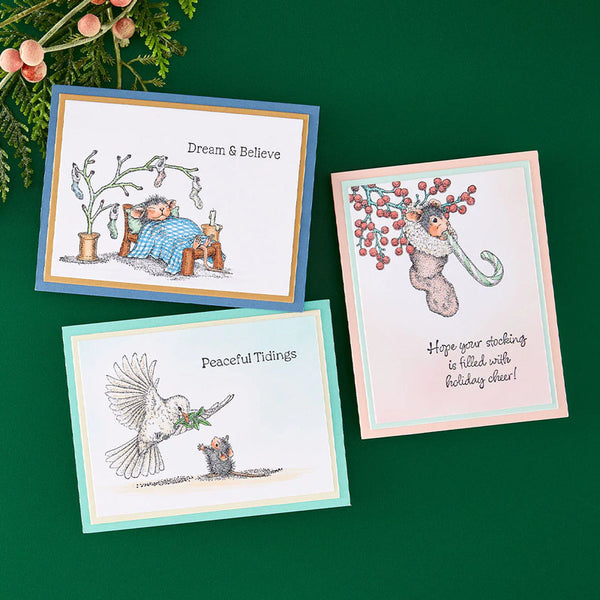 Spellbinders 3pc Cling Stamp Holiday Dreams Collector
