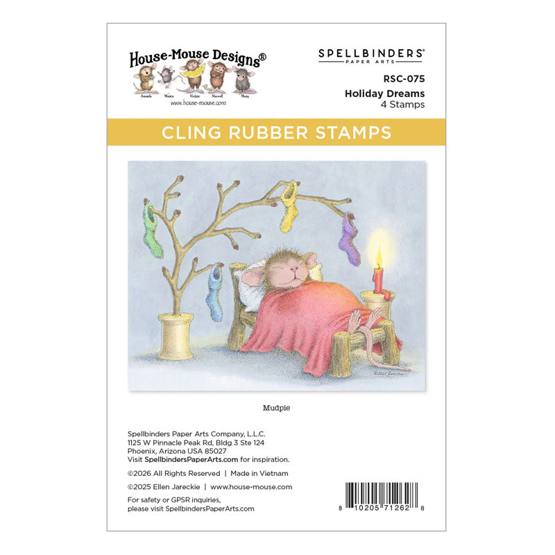 Spellbinders Cling Stamp Holiday Dreams