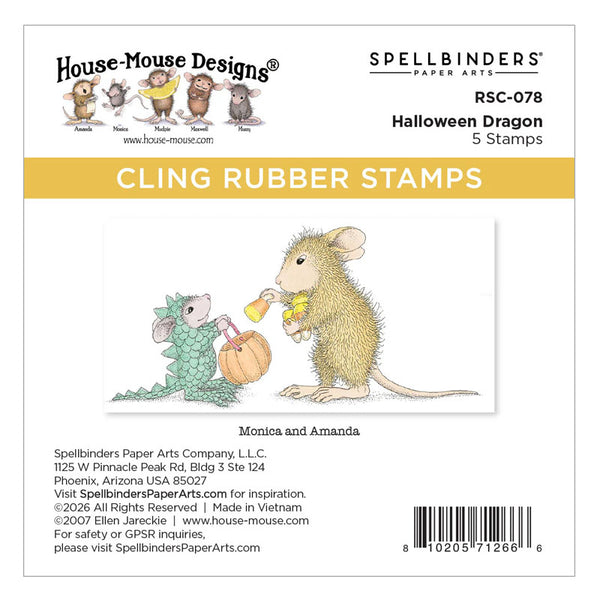 Spellbinders Cling Stamp Halloween Dragon