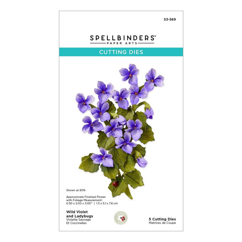Spellbinders Dies Wild Violet and Ladybugs
