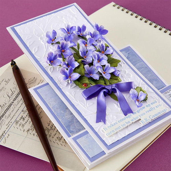 Spellbinders Dies Wild Violet and Ladybugs