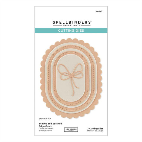 Spellbinders Dies Scallop And Stitched Edge Ovals