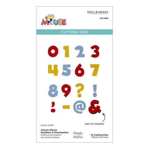 Spellbinders Dies Classic Mouse Numbers & Punctuation