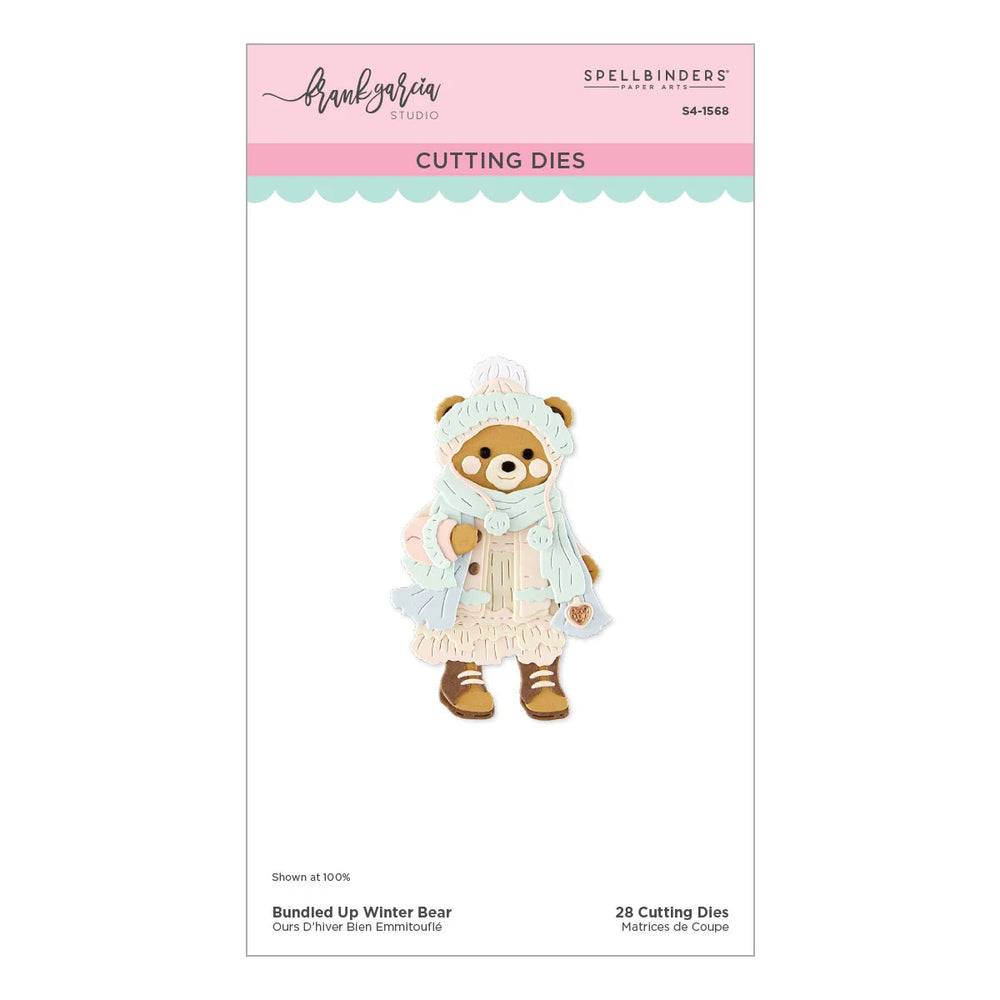 Spellbinders Dies Bundled Up Winter Bear