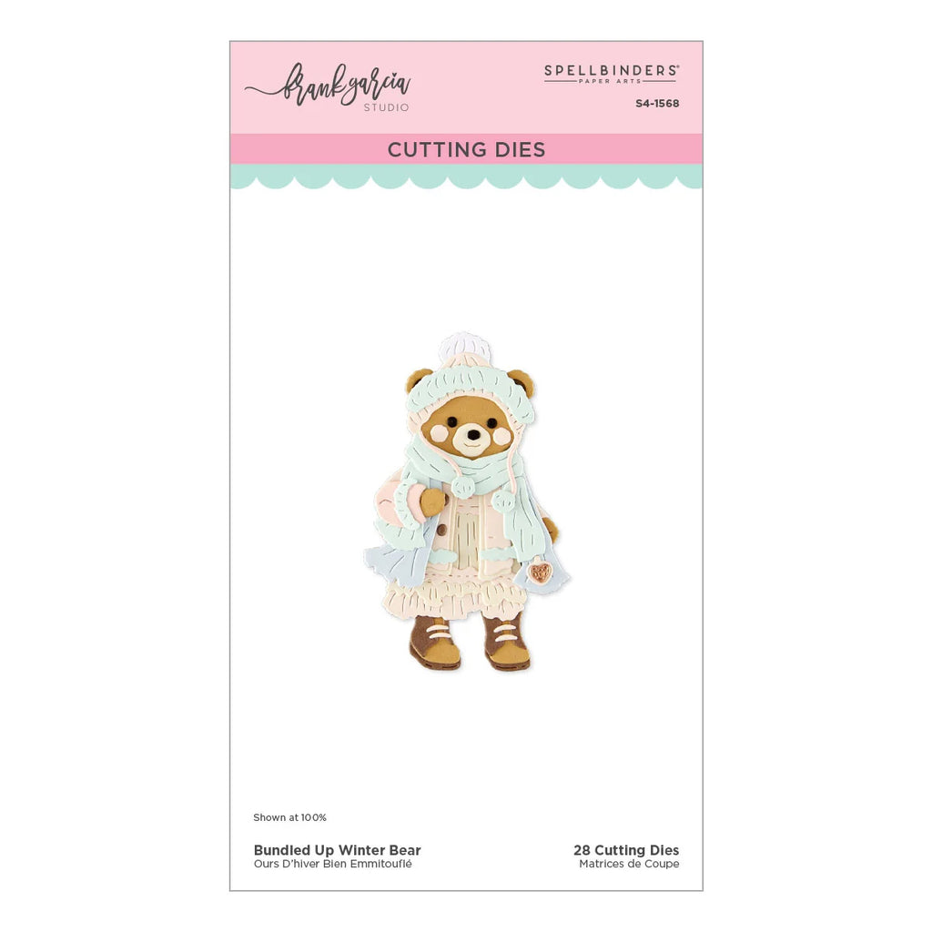 Spellbinders Dies Bundled Up Winter Bear