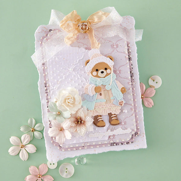 Spellbinders Dies Bundled Up Winter Bear