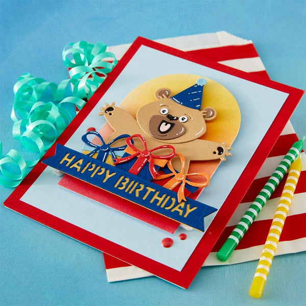 Spellbinders Dies Birthday Bear