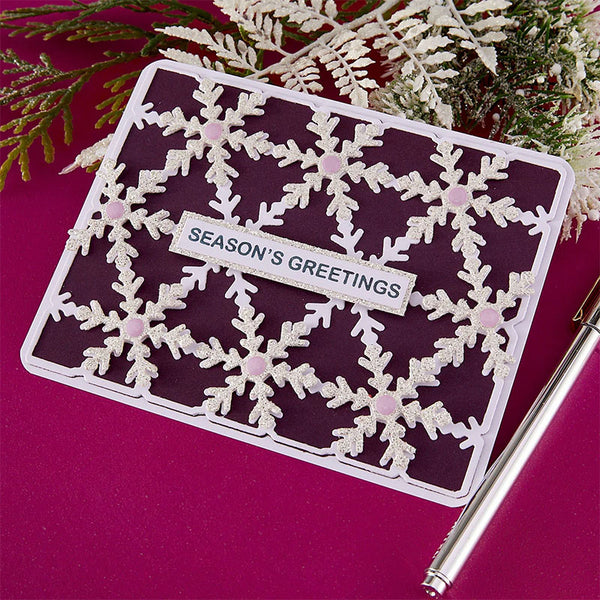 Spellbinders Dies Snowflake Background