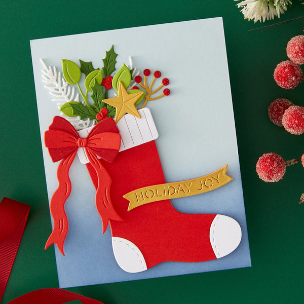 Spellbinders Dies Old-Fashioned Christmas Stocking