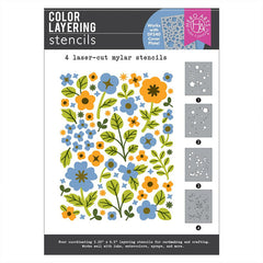Hero Arts Stencil Meadow Blooms
